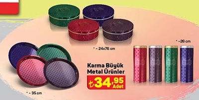 Karma Büyük Metal Ürünler/Adet image