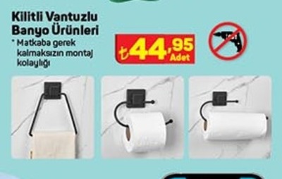 Kilitli Vantuzlu Banyo Ürünleri/Adet image