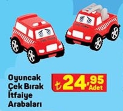 Oyuncak Çek Bırak İtfaiye Arabaları image