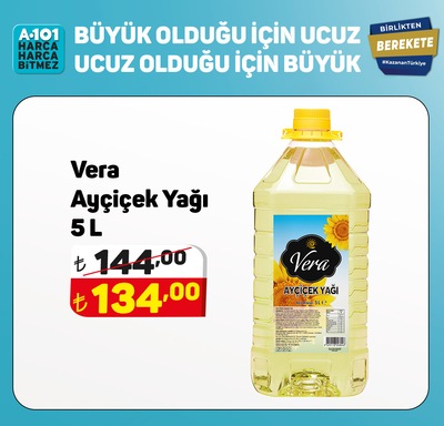 Vera Ayçiçek Yağı 5 L  image