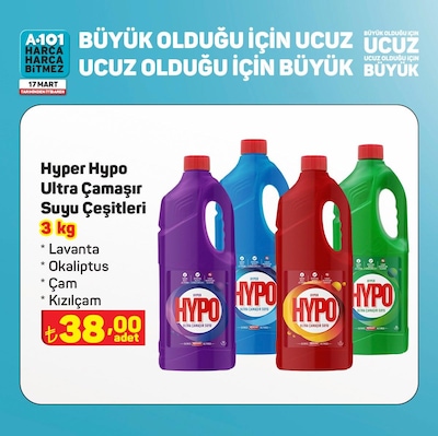 Hyper Hypo Ultra Çamaşır Suyu Çeşitleri 3 kg image