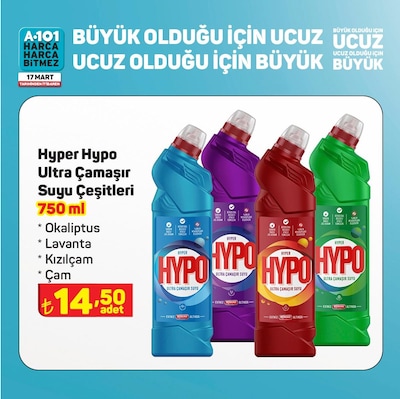 Hyper Hypo Ultra Çamaşır Suyu Çeşitleri 750 ml image