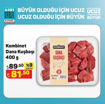 Kombinet Dana Kuşbaşı 400 g image