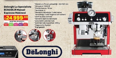 Delonghi La Specialista EC9335.R Manuel Espresso Makinesi image