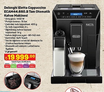 Delonghi Eletta Cappuccino ECAM44.660.B Tam Otomatik Kahve Makinesi image