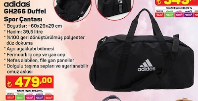 Adidas GH266 Duffel Spor Çantası image