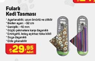 Kiwipets Fularlı Kedi Tasması  image