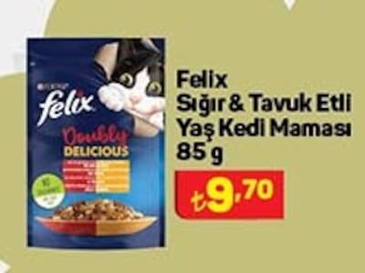 Felix Sığır&Tavuk Etli Yaş Kedi Maması 85 g  image