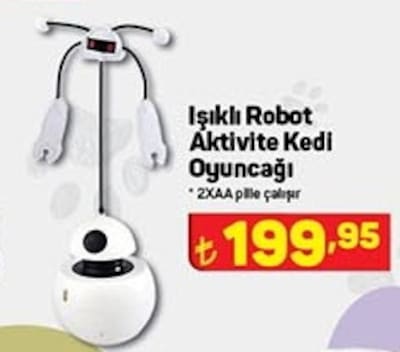 Kiwipets Işıklı Robot Aktivite Kedi Oyuncağı  image