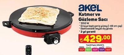 Akel Katmer ve Gözleme Sacı 1550 W image