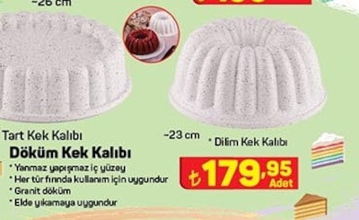 Taç Döküm Dilim Kek Kalıbı 23 cm  image