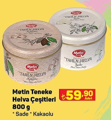 Metin Teneke Helva Çeşitleri 800 g image