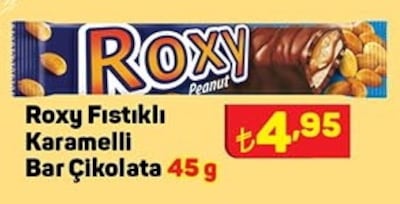 Roxy Fıstıklı Karamelli Bar Çikolata 45 g image