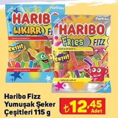 Haribo Fizz Yumuşak Şeker Çeşitleri 115 g image