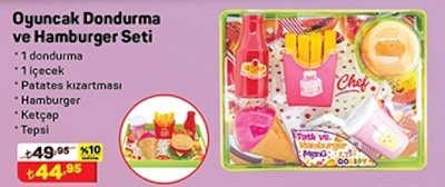 Oyuncak Dondurma ve Hamburger Seti image