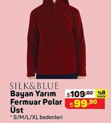 Silk&Blue Bayan Yarım Fermuar Üst Polar image