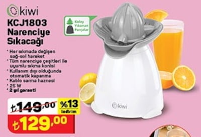 Kiwi KCJ1803 Narenciye Sıkacağı 25 W image