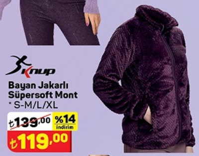 Knup Bayan Jakarlı Süpersoft Mont image