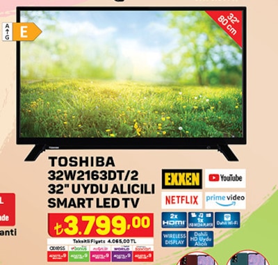 Toshiba 32W2163DT/2 32 inç UYdu Alıcılı Smart Led Tv image