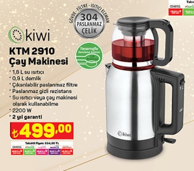 Kiwi KTM 2910 Çay Makinesi 2200 W image