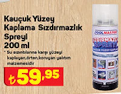 Kauçuk Yüzey Kaplama Sızdırmazlık Spreyi 200 ml image