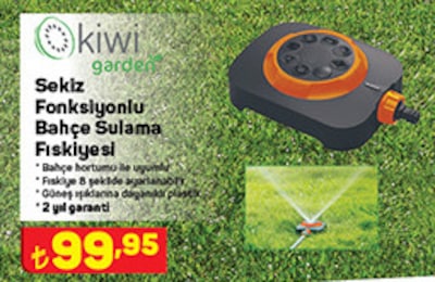 Kiwi Garden Sekiz Fonksiyonlu Bahçe Sulama Fıskiyesi image