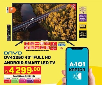 Onvo OV43250 43 inç Full HD Android Smart LED TV image