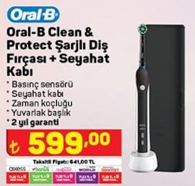 Oral-B Clean&Protect Şarjlı Diş Fırçası + Seyahat Kabı image