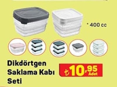 Dikdörtgen Saklama Kabı Seti 400 cc image