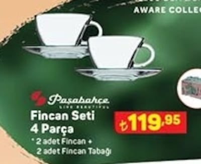 Paşabahçe Aware Collection Fincan Seti 4 Parça  image