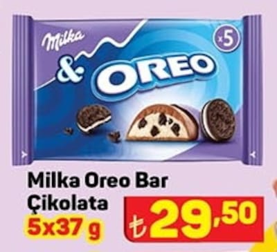 Milka Oreo Bar Çikolata 5x37 g image