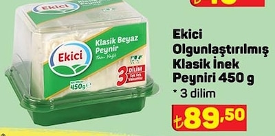 Ekici Olgunlaştırılmış Klasik İnek Peyniri 450 g 3 Dilim image