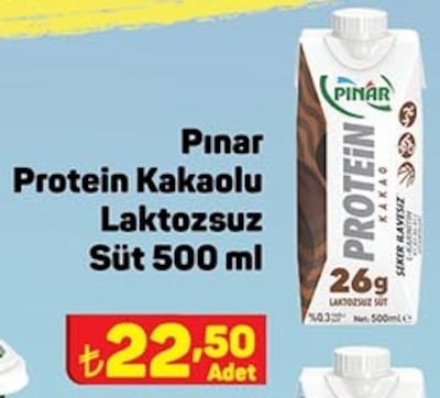 Pınar Protein Kakaolu Laktozsuz Süt 500 ml image