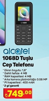 Alcatel 1068D Tuşlu Cep Telefonu image