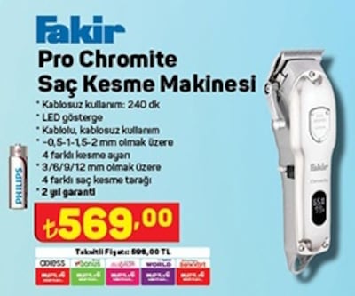 Fakir Pro Chromite Saç Kesme Makinesi image