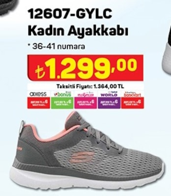 Skechers 12607-GYLC Kadın Ayakkabı image