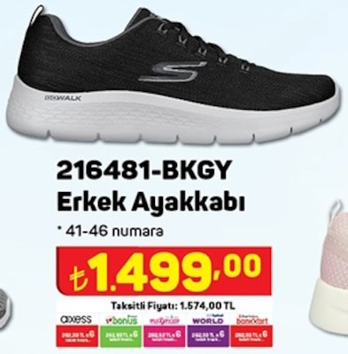 Skechers 216481-BKGY Erkek Ayakkabı image