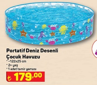 Bestway Portatif Deniz Desenli Çocuk Havuzu 122x25 cm image