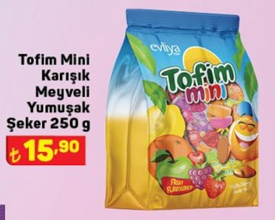 Tofim Mini Karışık Meyveli Yumuşak Şeker 250 g image