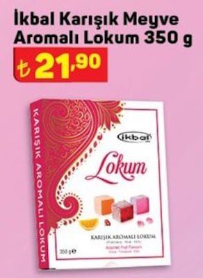 İkbal Karışık Meyve Aromalı Lokum 350 g image