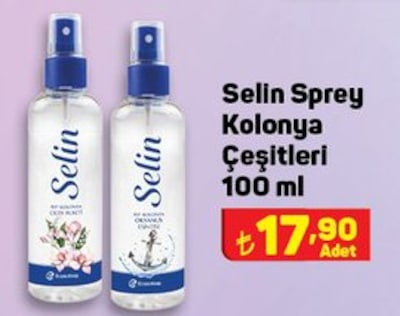 Selin Sprey Kolonya Çeşitleri 100 ml image