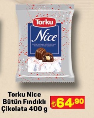 Torku Nice Bütün Fındıklı Çikolata 400 g image