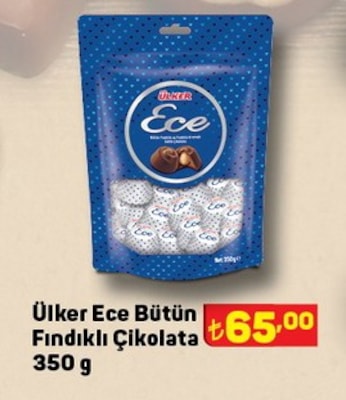 Ülker Ece Bütün Fındıklı Çikolata 350 g image