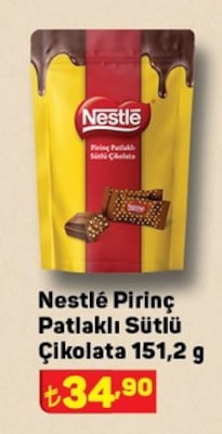 Nestle Pirinç Patlaklı Sütlü Çikkolata 151,2 g image