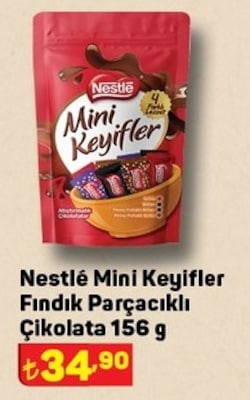 Nestle Mini Keyifler Fındık Parçacıklı Çikolata 156 g image