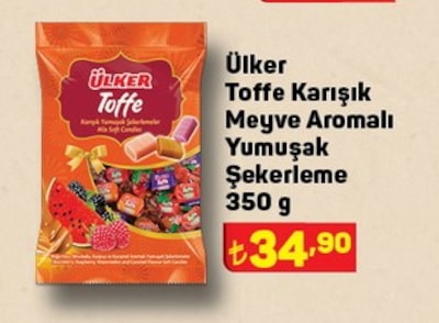 Ülker Toffe Karışık Meyve Aromalı Yumuşak Şekerleme 350 g image