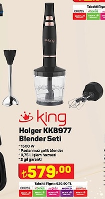 King Holger KKB977 Blender Seti 1500 W image