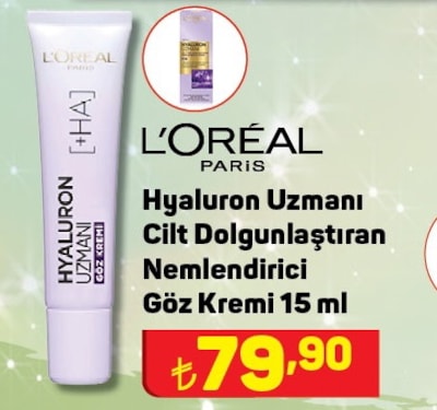 Loreal Paris Hyaluron Uzmanı Cilt Dolgunlaştıran Nemlendirici Göz Kremi 15 ml image