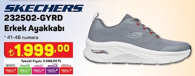 Skechers 232502-GYRD Erkek Ayakkabı image