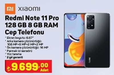 Xiaomi Redmi Note 11 Pro 128 GB 8 GB Ram Cep Telefonu image